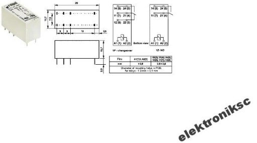 Реле RM84-2012-35-5230 230В переменного тока 2x8А/250В переменного тока