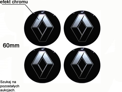 ЭМБЛЕМЫ RENAULT 55 мм НАКЛЕЙКИ КОЛЕСНЫЕ КОЛЁСЫ АЛЮМИНИЕВЫЕ КОЛЕСА