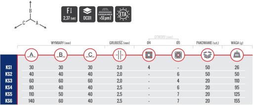 20 ШИРОКОУГОЛЬНЫХ РАЗЪЕМОВ 80x40x40x2,5 KS4