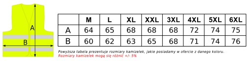 СИЛЬНЫЙ СВЕТООТРАЖАЮЩИЙ ЖИЛЕТ С ПРИНТОМ ВАШЕГО ЛОГОТИПА - XXL