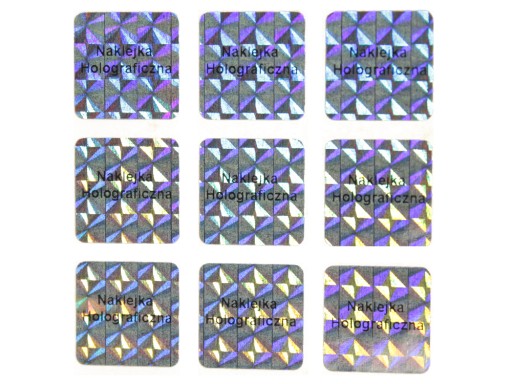 16x16mm hologram tetragon 1000szt TWÓJ NADRUK