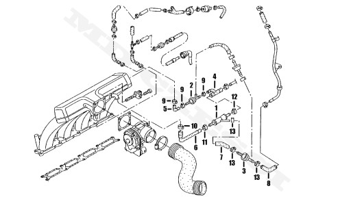 ШЛАНГ ДАВЛЕНИЯ ЭЗЕКТОРА AUDI A4 B5 B6 B7 1.8T