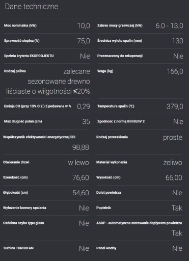 Печь чугунная отдельностоящая КОЗА К9, диаметр 130 АСДП