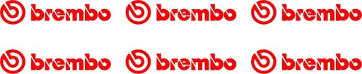 Наклейка BREMBO на суппорты Набор наклеек 6 шт.