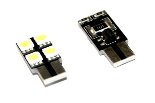 Светодиодная лампа W5W T10 4 SMD 5050 CAN BUS SIDE