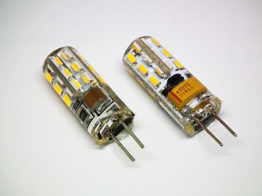 Лампа G4 24x LED 3WAT 230V силикон КАЧЕСТВО холод.