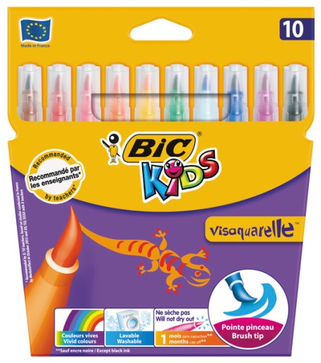 Visaquarelle BIC 10 цветных маркеров-кистей