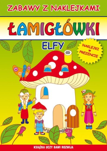 Łamigłówki Elfy | Kolorowanka, książka edykacyjna, ćwiczenia dla dzieci