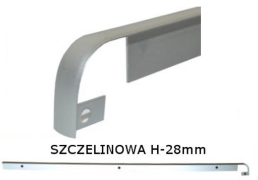 Listwa szczelinowa do blatu 28mm aluminium