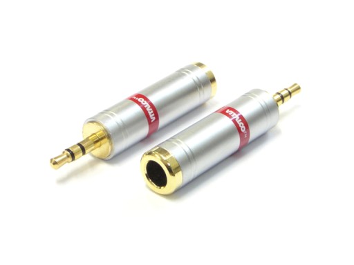 Wtyk mały JACK 3,5mm na gniazdo duży JACK 6,3mm