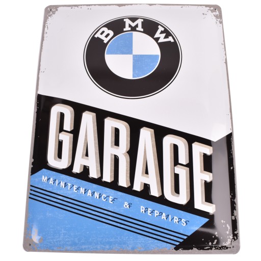 Metal TABLICA PLAKAT 30x40 BMW GARAGE na prezent