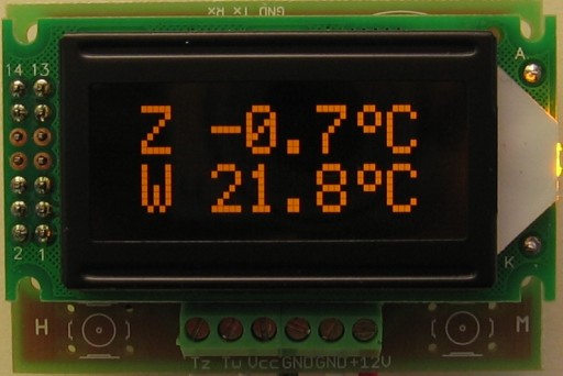 PANELOWY TERMOMETR DWUNAKAŁOWY -55 do 125'C (PZ)