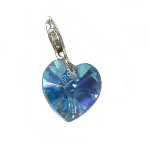 charms SERCE Swarovski AQUA AB zawieszka