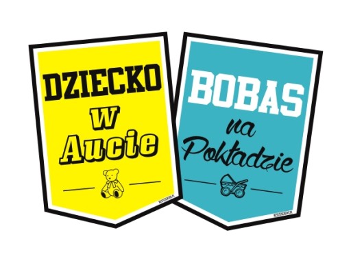 Naklejka na auto szybę Dziecko w Aucie, Bobas na pokładzie, Baby *Wzory