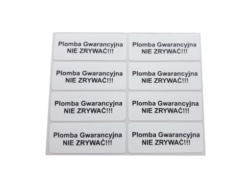 Plomby gwarancyjne kruszące 30x11 mm 340 sztuk