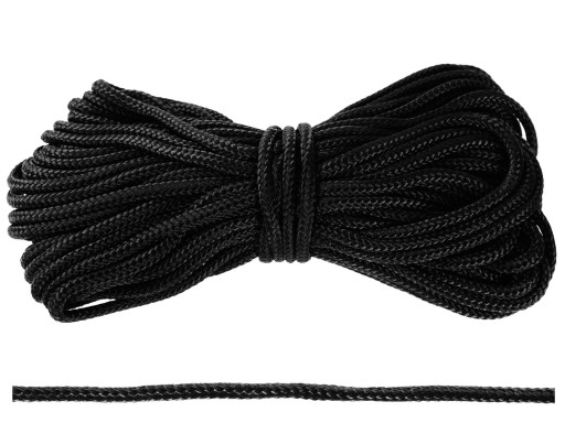 Uniwersalna LINA LINKA Survival 15m 3mm Nylon BLCK