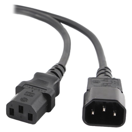 Kabel zasilający PRZEDŁUŻACZ zasilania 1,8m czarny
