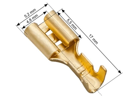 Konektor nieizolowanany żeński 4,8 100szt.
