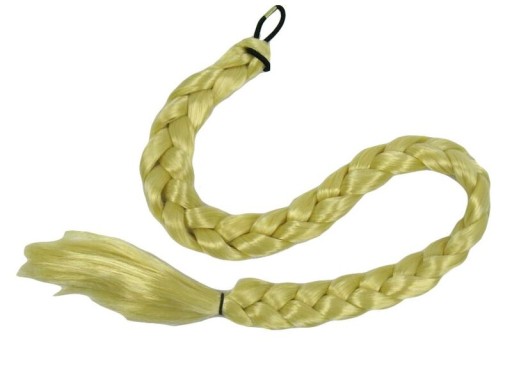 PERUKA WARKOCZ BLOND BRĄZ CZARNY 80CM RÓŻNE