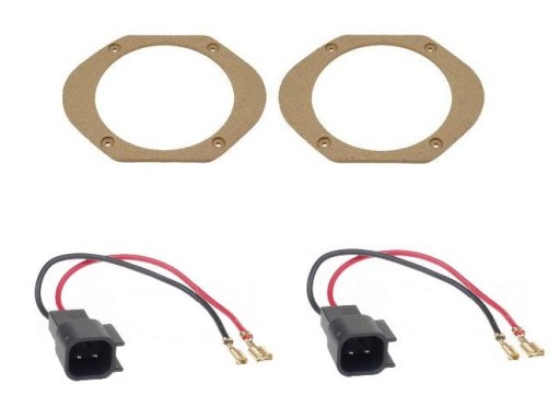 Dystanse głośnikowe MDF + adaptery 16,5cm FORD FOCUS MONDEO FOCUS FUSION