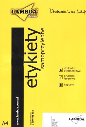 Etykiety samoprzylepne Lambda 64,3x33,8mm 2400szt.