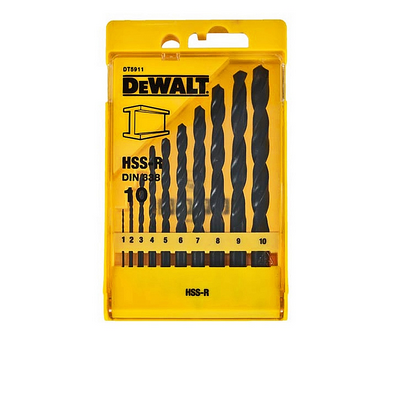 DEWALT ZESTAW WIERTŁA DO METALU HSS 10 SZT DT5911