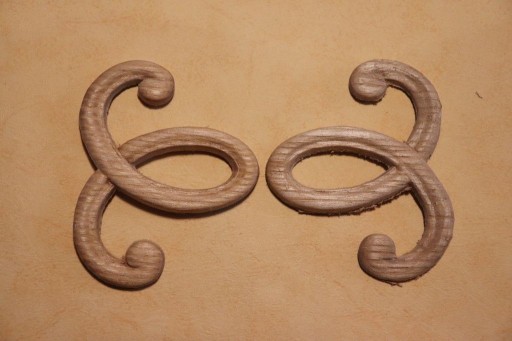 Dekor 6,5x8,5cm, ornament, sztukateria 2szt- D064