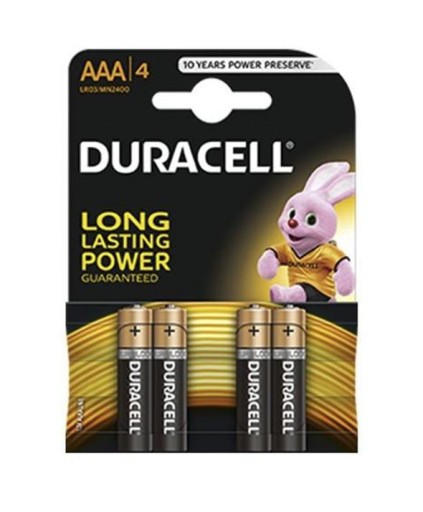 Baterie Duracell AAA LR03 Blister 4szt ORYGINALNE