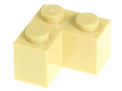 LEGO Klocek narożny 2x2 2357 tan - 2 szt.