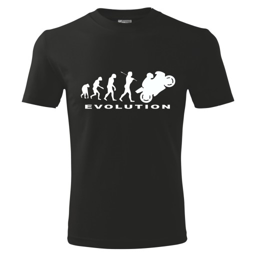 T-shirt koszulka EWOLUCJA motor motocyklista XL