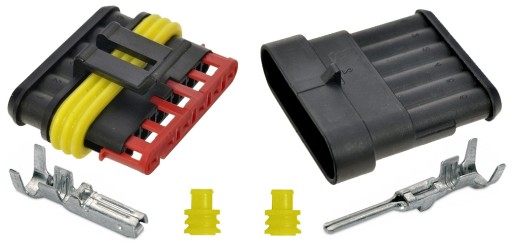 SUPERSEAL ZŁĄCZE HERMETYCZNE 1,5mm2 AMP TYCO 6 PIN