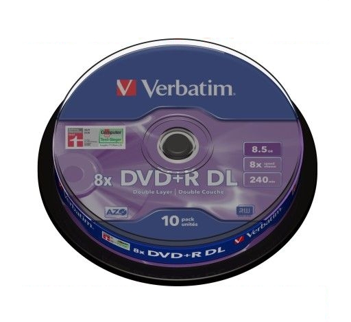 PŁYTY VERBATIM DVD+R DL 8,5GB DOUBLE LAYER 8X XBOX