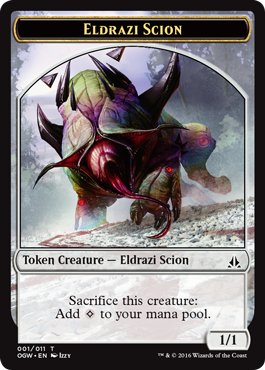 MTG 5x Eldrazi Scion Token