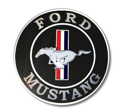 Tablica emaliowana FORD MUSTANG 50 cm logo znak