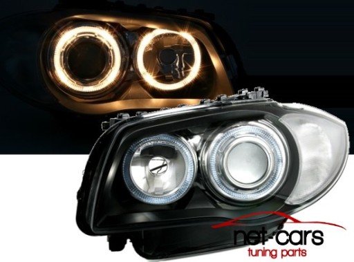 LAMPY REFLEKTORY BMW 1 E81 E87 04-07 ANGEL EYES BL