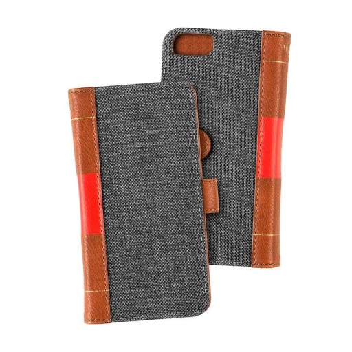 Portfel do iPhone 7 8 MOC Velcro Book Wallet Grey