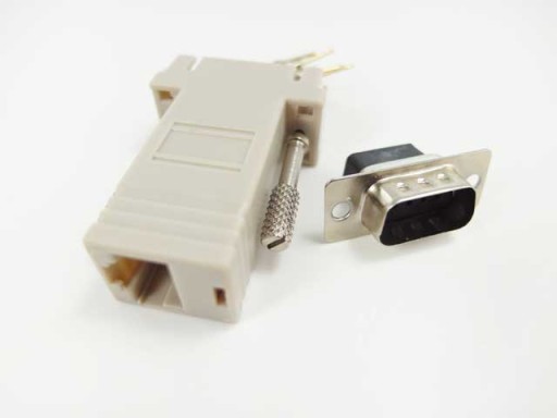 adapter wtyk com 9 pin DB9 / gniazdo RJ45 8p8c