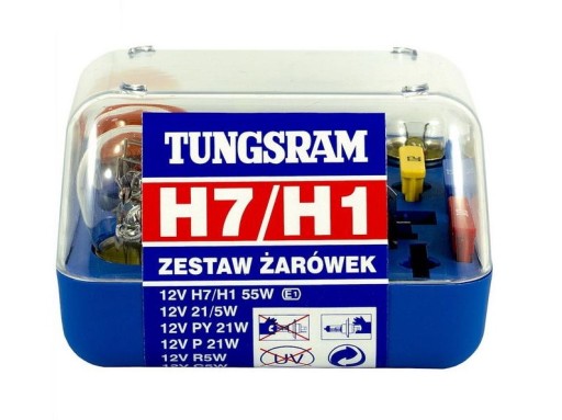 ŻARÓWKA H7 + H1 TUNGSRAM KOMPLET ZESTAW ŻARÓWEK