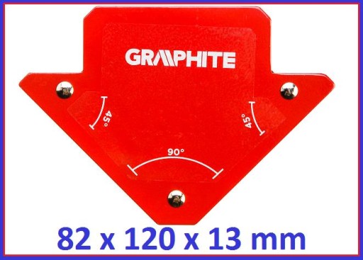 KĄTOWNIK SPAWALNICZY MAGNETYCZNY WSPORNIK 82x120