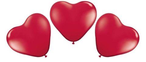 Balony SERCA czerwone 10 sztuk WESELE WALENTYNKI