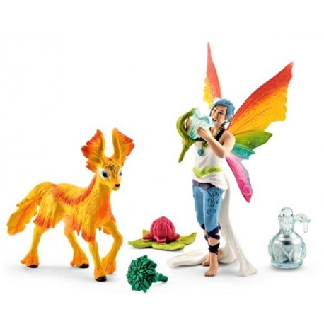 Tęczy Dunya ze źrebakiem Bayala Elf Schleich 41438