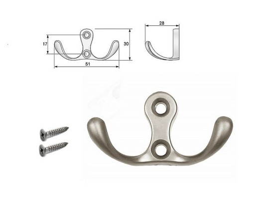 Wieszak mały meblowy WP01 satyna