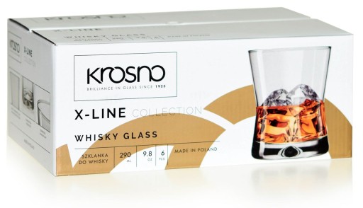 Szklanki do whisky brandy KROSNO X-Line 290ml