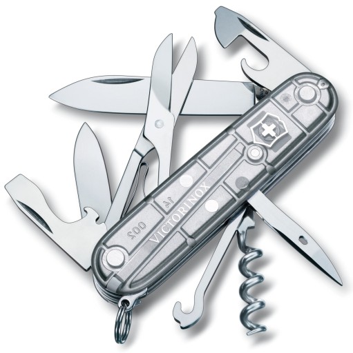 Victorinox 1.3703.T7, scyzoryk Climber, 91 mm, 14 funkcji, Silver Tech