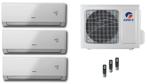 KLIMATYZATOR GREE MULTI 2,1kW+2,6kW+5,1kW bez rur