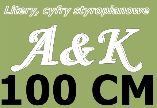 Cyfry, litery, napisy styropianowe 100cm / 5cm