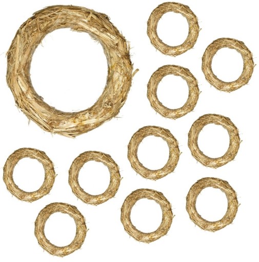 10 x WIANEK ZE SŁOMY SŁOMIANY SŁOMA 25CM PODKŁAD