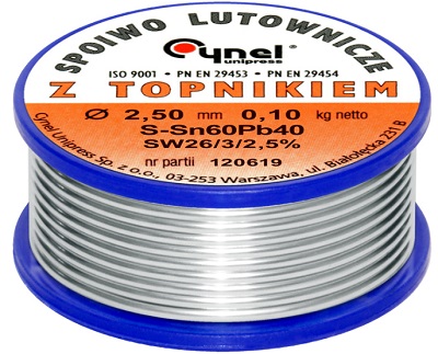 Spoiwo CYNA 2,5mm z topnikiem 100g 0,1kg FV(3030)