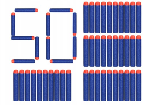 50 STRZAŁEK DO WYRZUTNI NERF N-STRIKE ELITE NABOJE