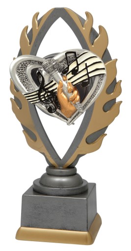 STATUETKA 19,5 CM FIGURKA MUZYKA KLUCZ NUTA+GRAWER